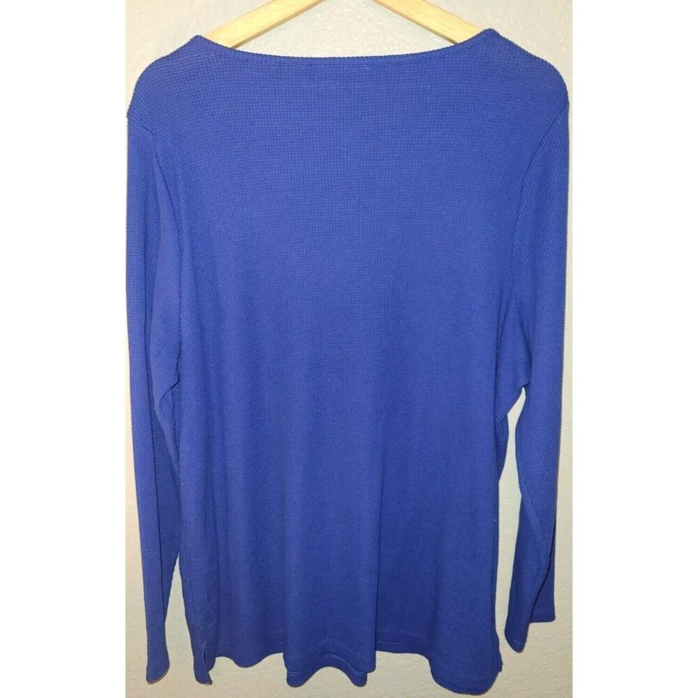 1XL Lot 3 Quacker Factory Knit Tops 1x Cotton Embellished Embroidered Long Sleev - Picture 10 of 16